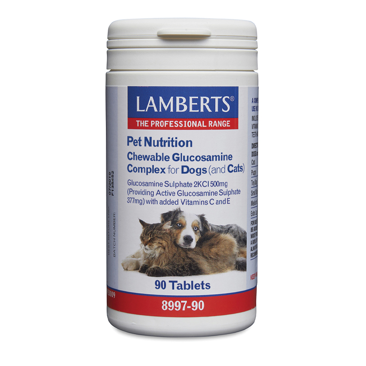 Lamberts Pet Nutrition Chewable Glucosamine Complex for Dogs and Cats 90 Tablets